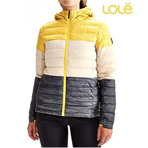 LOLE NWT Women’s Emeline Jacket Yellow/Gold, Cream, Navy Blue Stripe Size M